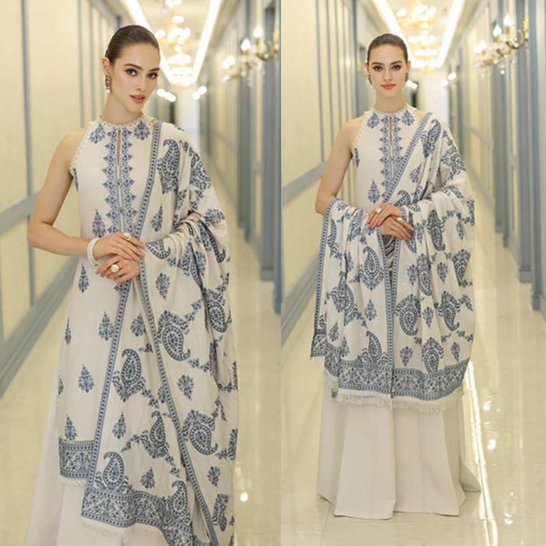 Bareeze Dhanak 3PC Embroidered With Dhanak Shawl Embroidered-101