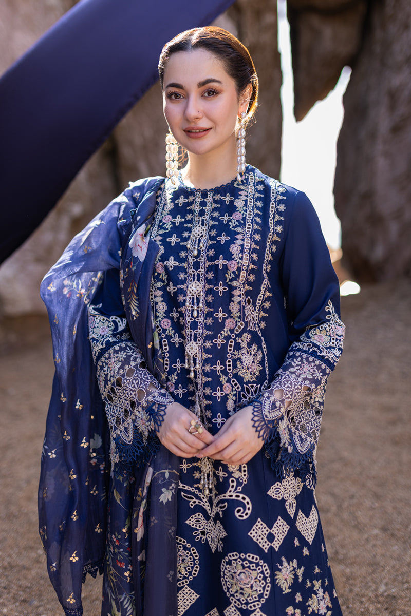 Lawn-3PC Embroidered Shirt with Digital Printed Jacquard Dupatta-1411