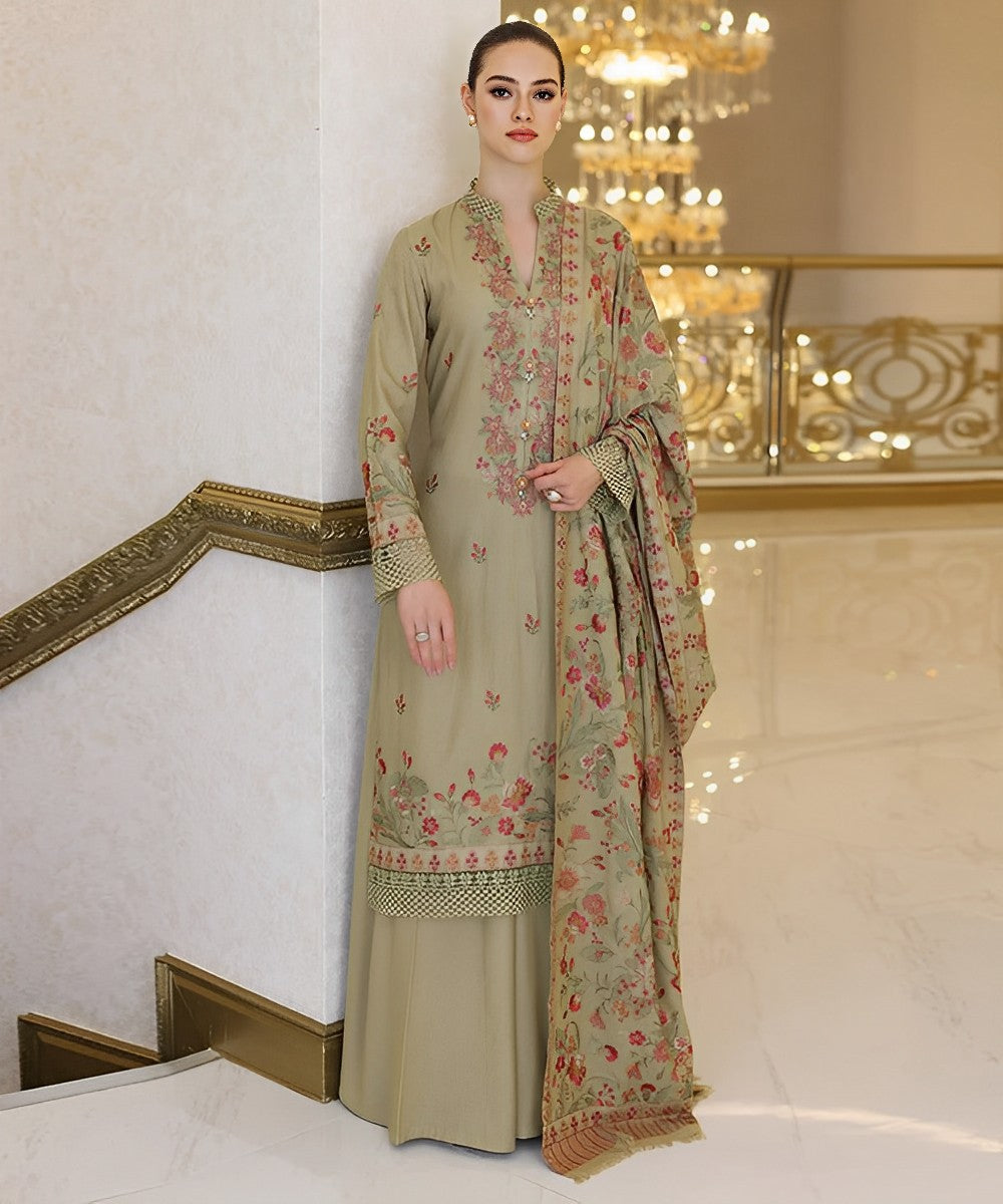 Bareeze Dhanak 3PC Embroidered With Dhanak Shawl Embroidered-141