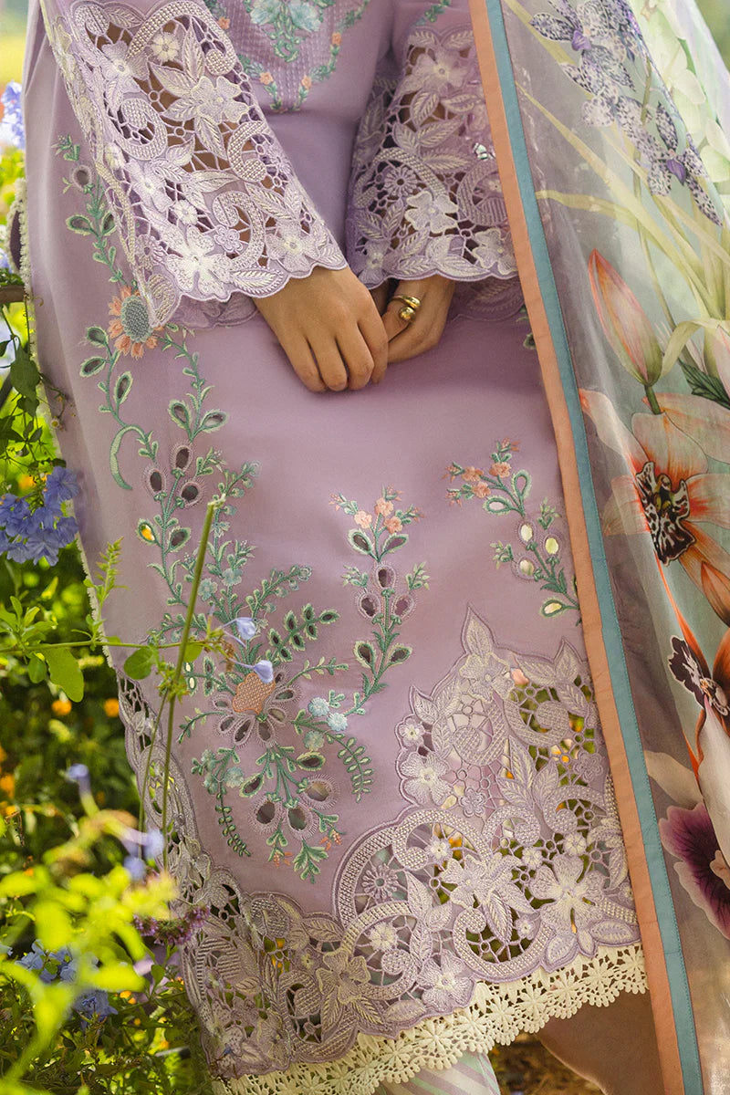 Dhanak-3PC Embroidered Shirt with Digital Printed Wool Shawl -3325
