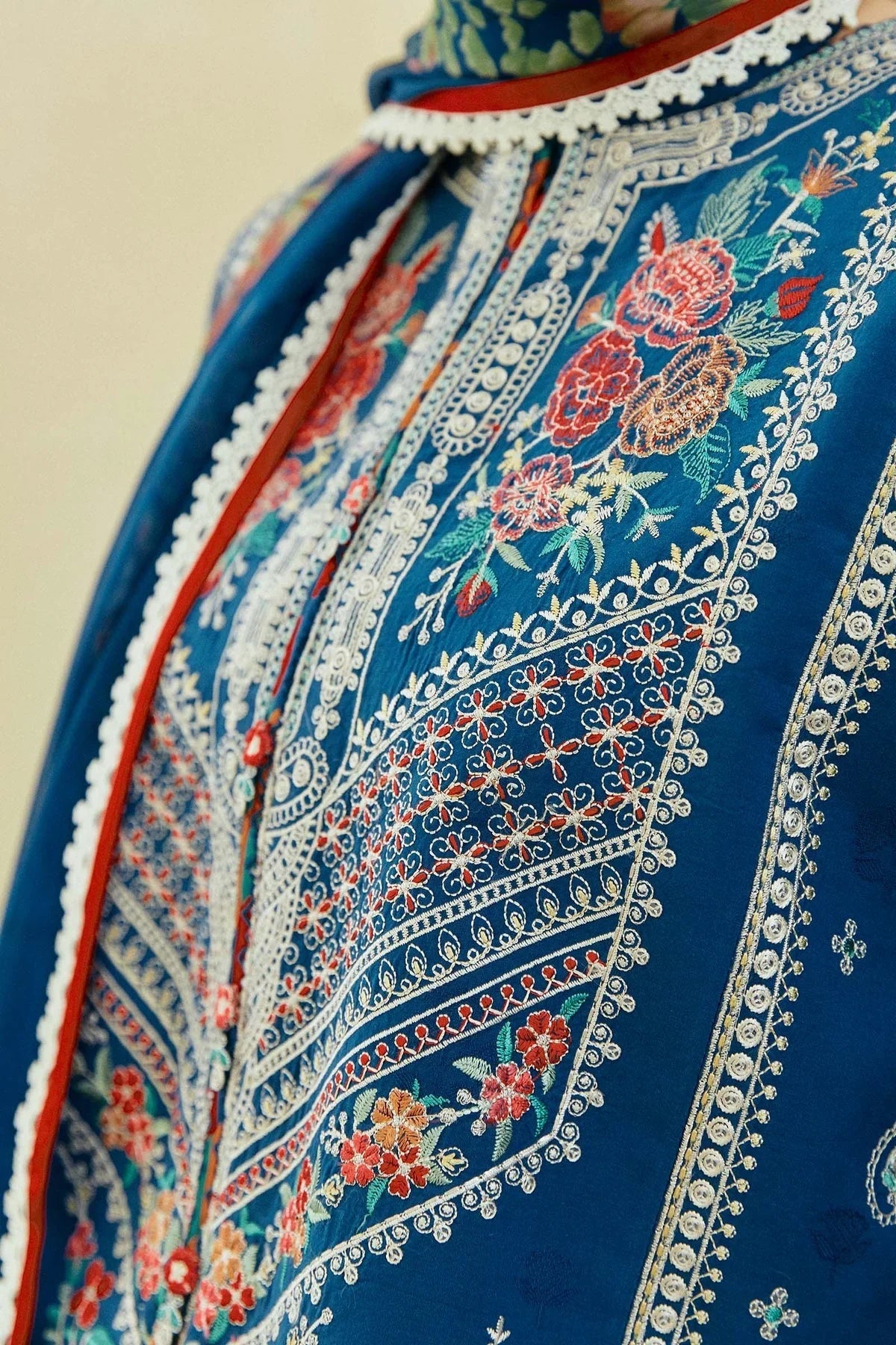 Dhanak-3PC Embroidered Shirt With Digital Printed Wool Shawl-668