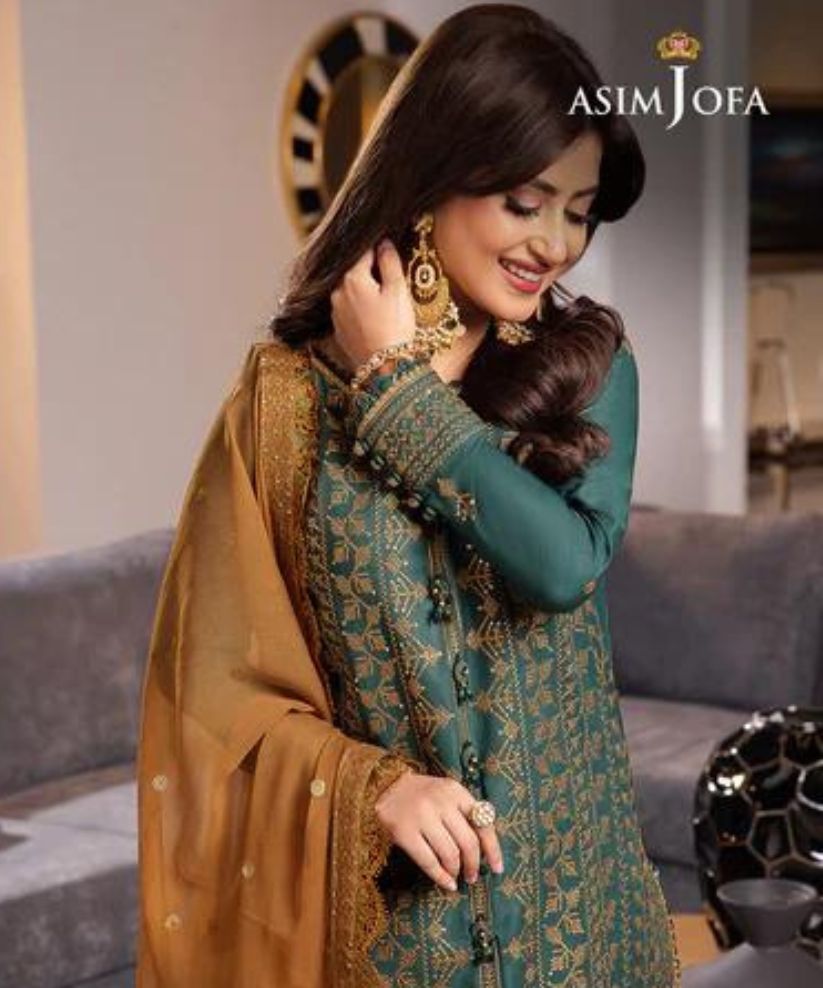 Asim Jofa Dhanak 3PC Embroidered With Chiffon Embroidered Dupatta-135