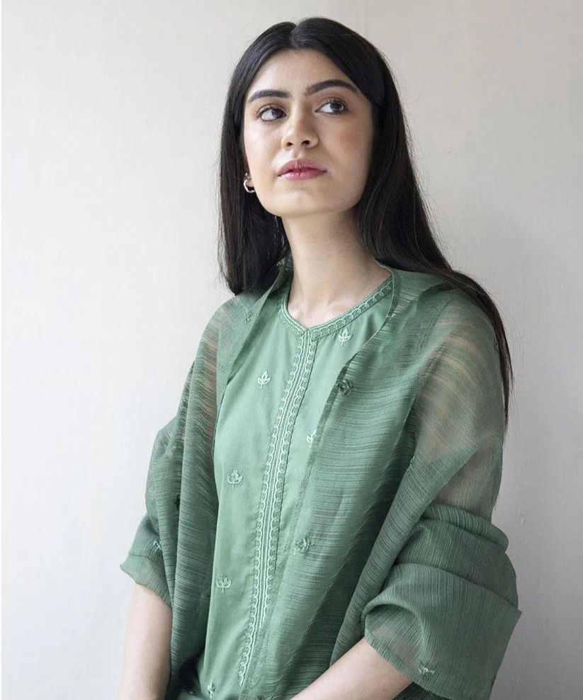 Dhanak-3PC Embroidered Shirt With Organza Embroidered Dupatta-140